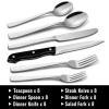 48-Piece Silverware Set with Steak Knives for 8, Stainless Steel Flatware Cutlery Set For Home Kitchen Restaurant Hotel, Kitchen Utensils Set, Mirror