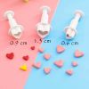 2 Sets Heart Shape Fondant Cake Decorating Sugarcraft Plunger Cutter Tools Cookies Mold Biscuits Mold