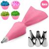 8/10/18PCS Silicone Pastry Bag Tips Kitchen Cake Icing Piping Cream Cake Decorating Tools Reusable Pastry Bags Nozzle Set